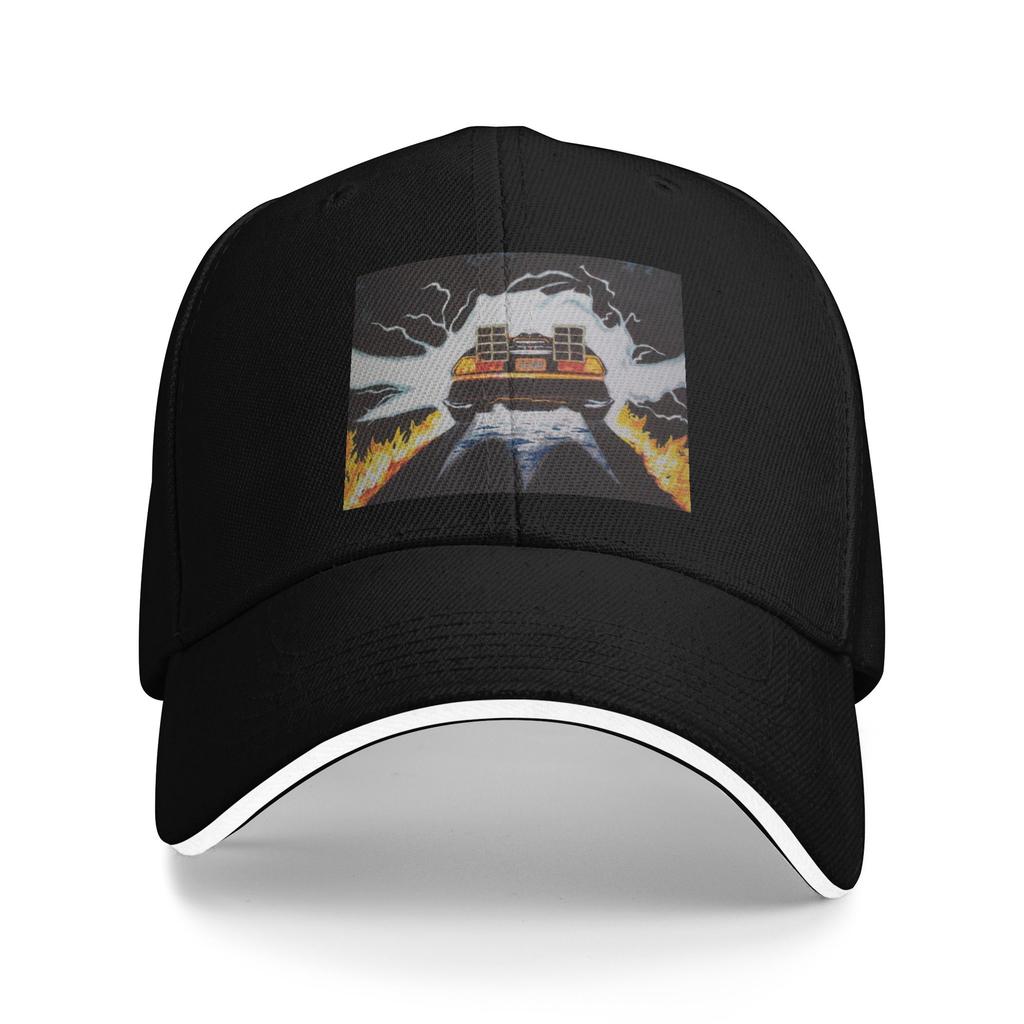 Back To The Future Retro Movie Sandwich Caps Unisex Women Vintage Time Travel Caps Golf Hats Breathable Baseball Cap Summer