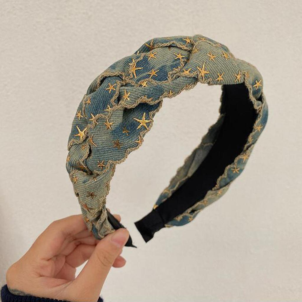 PROLY New Fashion Headband For Women Handmade Braided Turban Stars Braided Headwear For Adult Hair Accessories