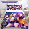 Set copripiumino 3 pezzi (1*Copripiumino + 2*Federe, Senza Nucleo), Set Biancheria da Letto Morbido Stagione Unica con Stampa KPop Demon Hunters, Decorazione Regalo per Camera da Letto