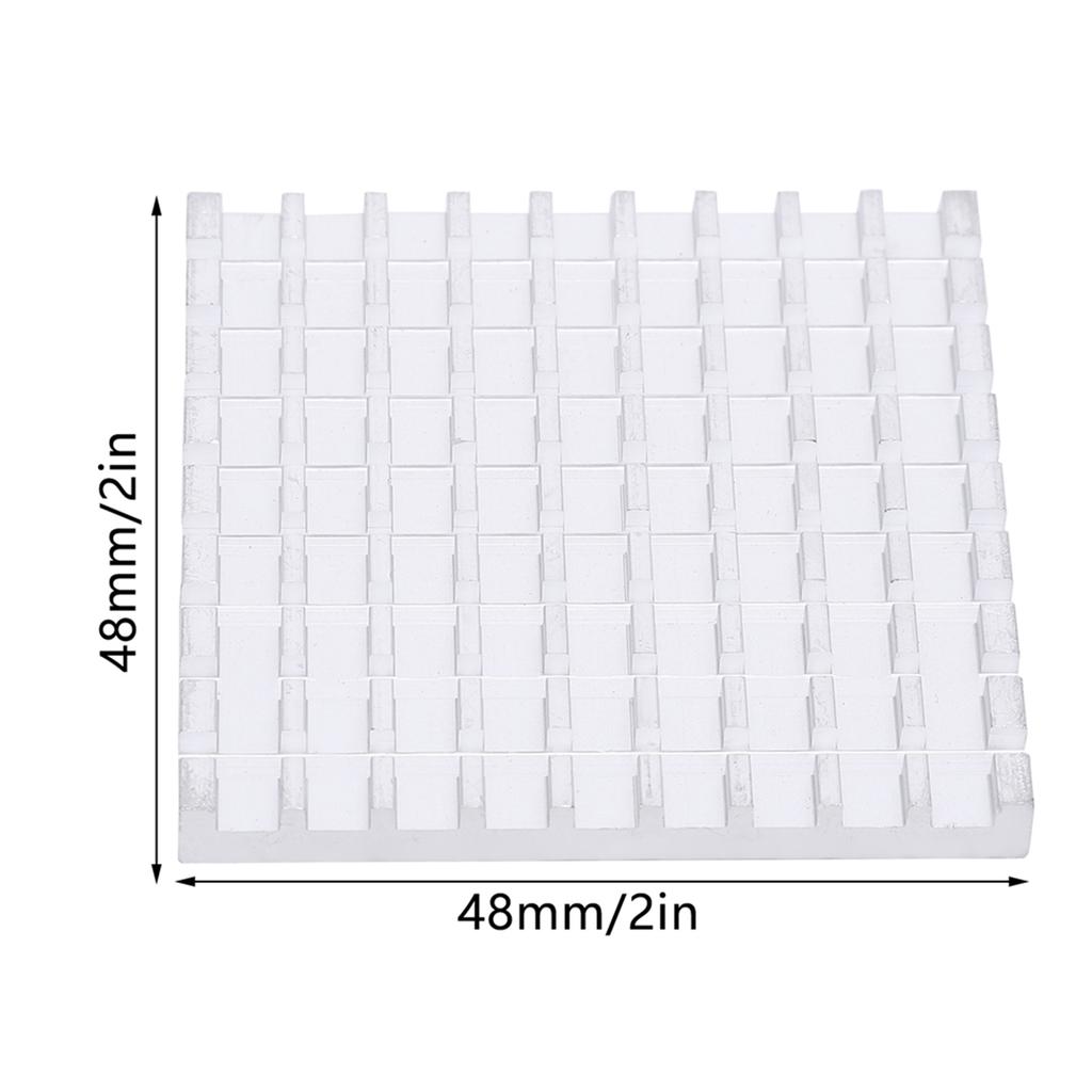 48x5x48mm Aluminum Heatsink for CPU Router Amplifier, with Slot, Fine-Toothed Cooling Fin for Heat Dissipation of Computer Chips