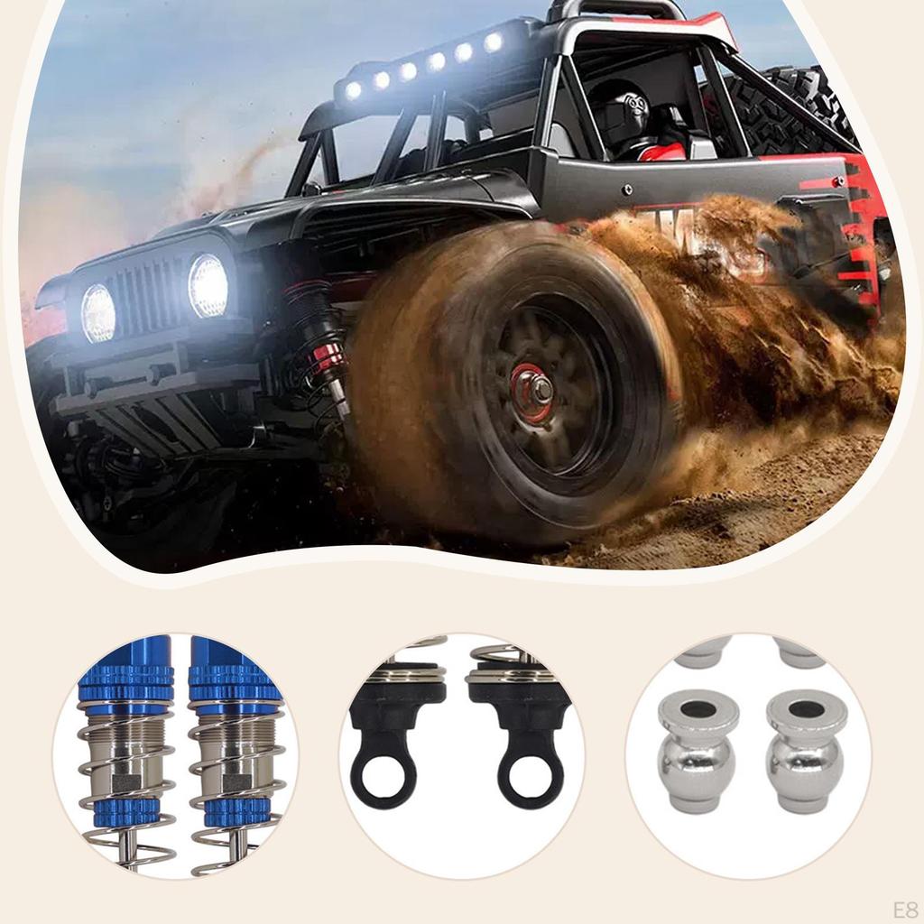 Metal Oil Shock Absorber Kit 66mm and 72mm Replacement for 14210 14209 1: 14 RC Vehicle Accessory