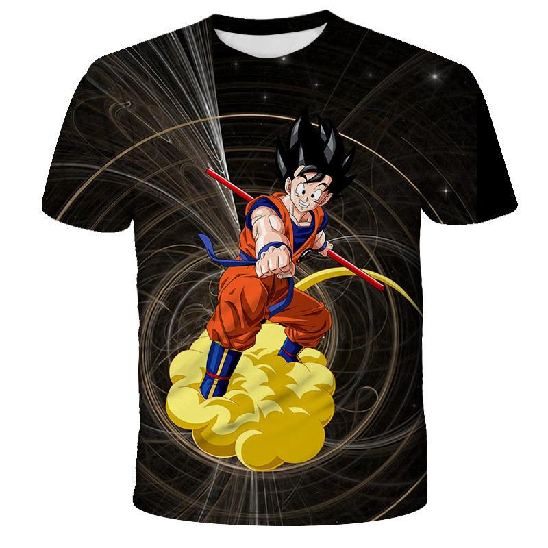 2025 Anime Dbz Dragon Ball Wukong, Saiyan Novelty Fashion Trend Cosplay Clothes T-shirt Short Sleeve
