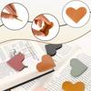 10Pcs Heart Shape Leather Corner Bookmarks Slip Resistant Corner Page Book Marker Corner Protectors for Men Women
