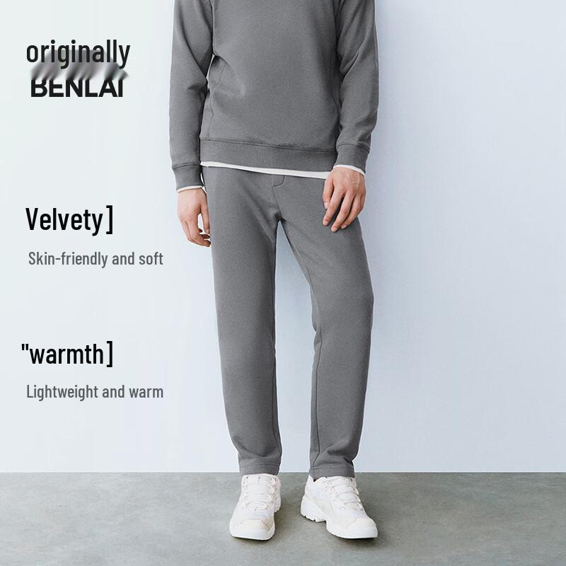 

Benlai Men s Fleece Straight-Leg Sweatpants L