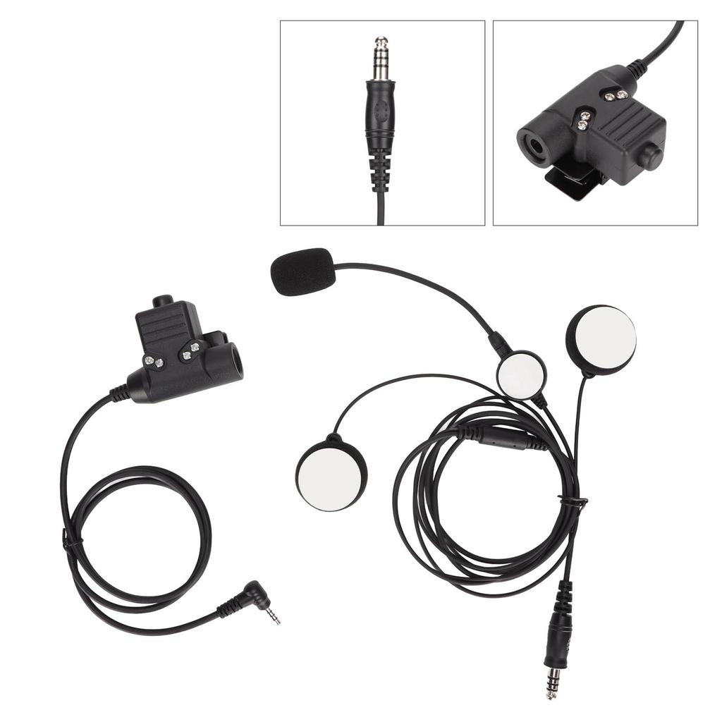 7.1mm Motorcycle Headset Noise Reduction Stereo Sound Bilateral Helmet Headphone with U94 PTT for