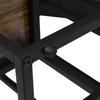 Black Standing Flower Stand Munir Rustic Aged Oak