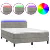 VidaXL Sommier à Lattes de Lit avec Matelas et LED, Lit Rembourré, Lit Double, Lit Adulte de Chambre à Coucher Intérieur, 3134459
