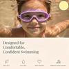 Kids Swimming Goggles Big Frame HD Wide View Anti-Fog Waterproof Soft Silicone Swim Mask for Kids Swim Training