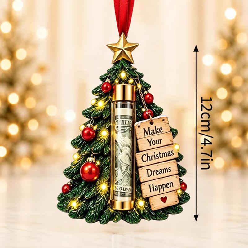 Christmas Cash Boxes Ornament Christmas Tree Money Holder Hanging Pendants Christmas New Year Money Gift Boxes Decorations