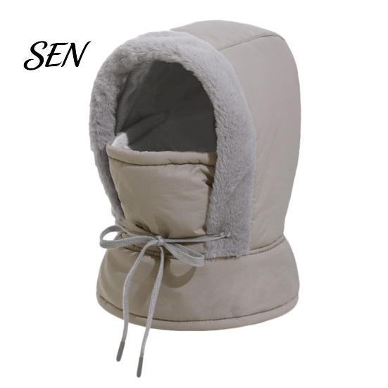 Thickened Winter Headwear Unisex Windproof Balaclava, Ski Mask Neck Warmer, Face Full Coverage Headgear Fleece Lined Hat for Men Women Skiing Cycling