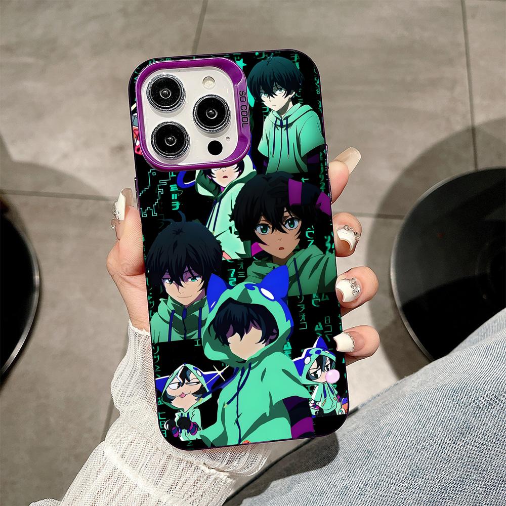 SK8 Infinity Miya Chinen Phone Case for iPhone 17 16 15 14 13 12 11 X XR XS Air Pro Max Plus Purple Colorful Silver Cover