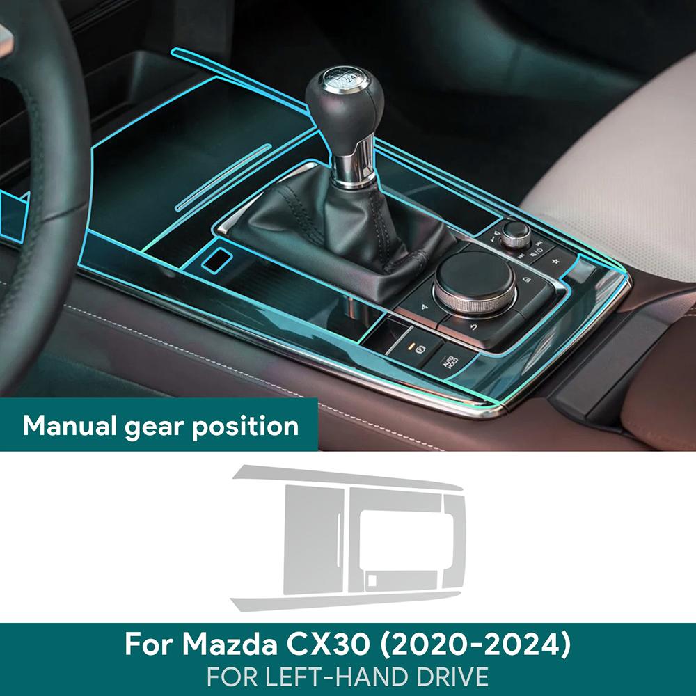 סרט הגנה פנימי נגד שריטות עבור MAZDA CX-30 2020-2024 Equator Sport Car אביזרי מסך קונסולה מרכזית TPU