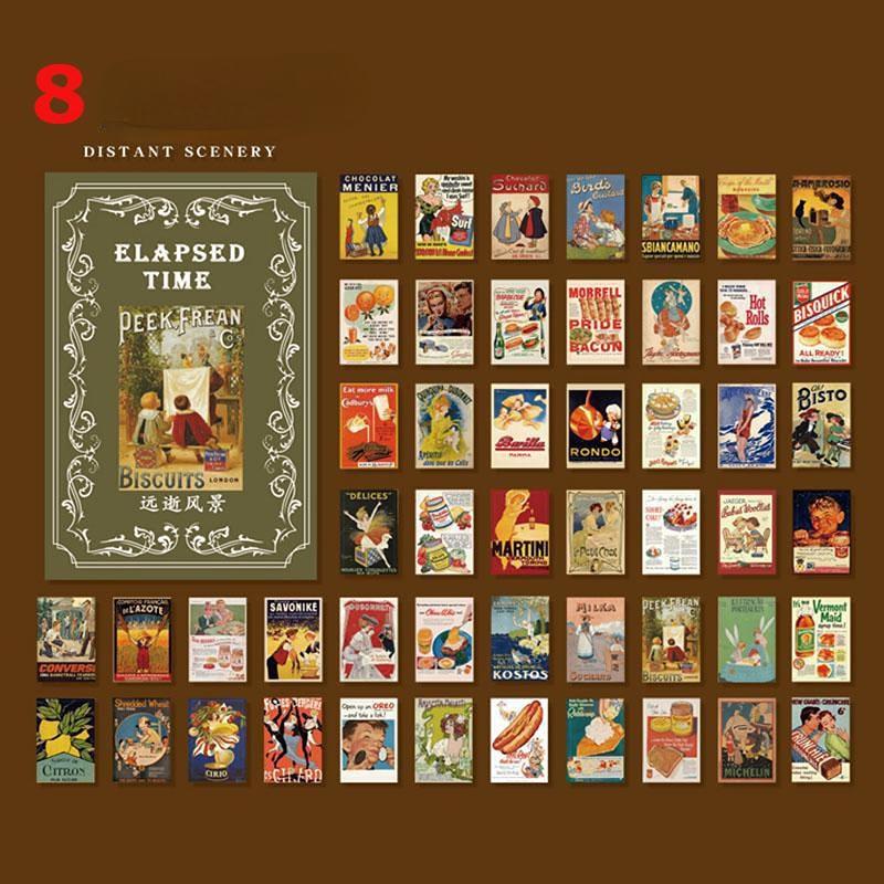 

50 шт. винтажная бумага для телефона деко ретро канцелярские принадлежности лакмусовая бумага ненужная этикетка для журнала материал для скрапбукинга LM Faraway scenery