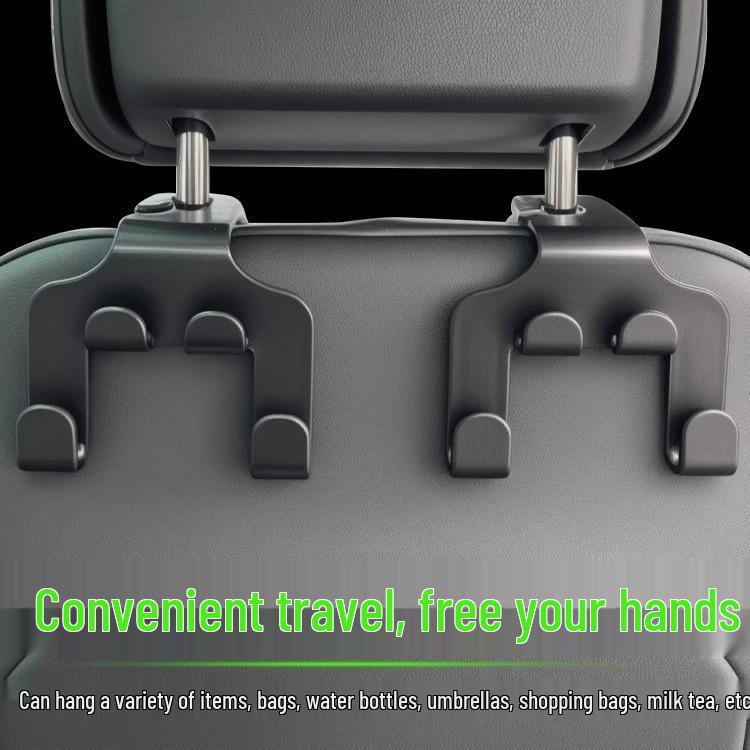 Car Seat Back Hooks Set - Cute, Multifunctional Storage & Decoration for Front Row