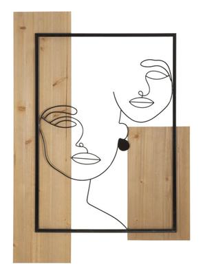 Wall Panel Faces Iron And Wood Cm 63X2X90