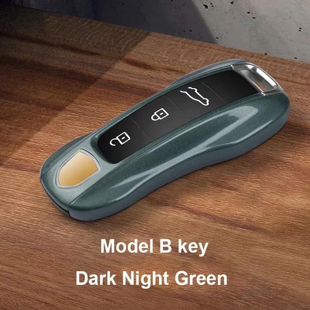 AABKV1 Solid Color ABS Car Key Case Cover Accessories For Porsche Panamera 2017 Cayenne 2018 2019 911 2020 2021 2022 2023 2024 Taycan