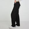 Women's Casual Fashion Solid Color Elastic Waist Drawstring Pockets Wide Leg Straight Pants