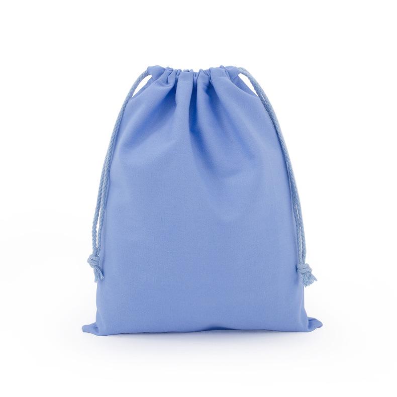 Eco-friendly White Cotton Drawstring Pouch - Custom Canvas Storage Bag
