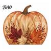 Rustic Wood Craft Decor Thanksgiving Fall Pumpkin Table Decoration, Block Wooden Sign, Autumn Vintage Gift for Home Farmhouse Tabletop Centerpiece