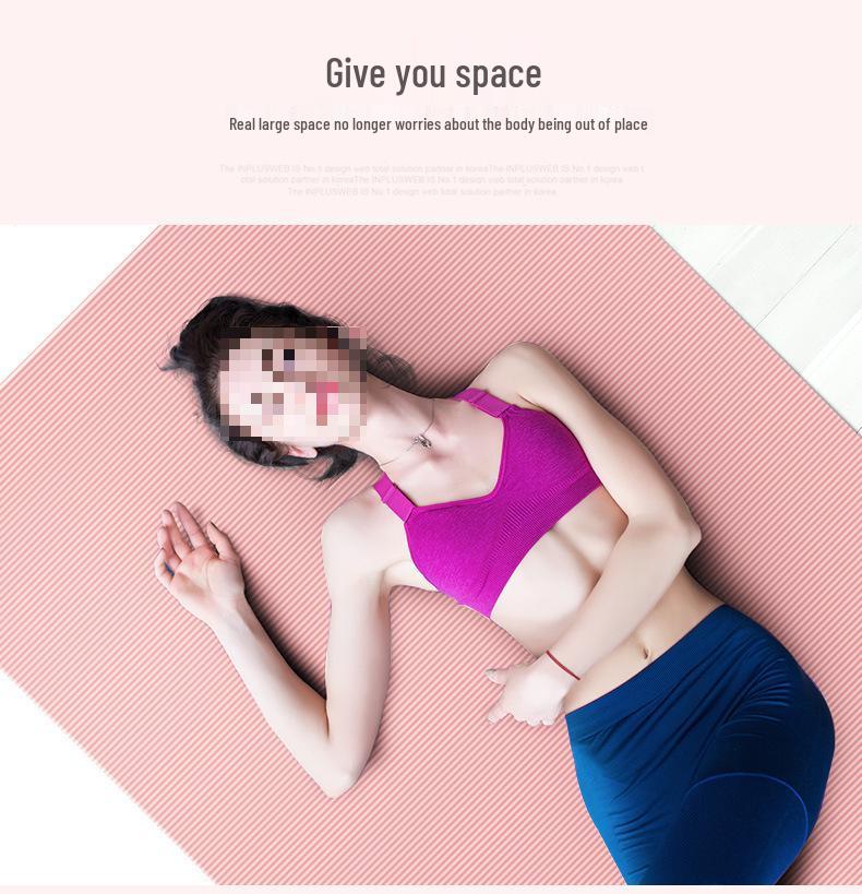 Thick Non-slip Yoga Mat for Home - Silent, Shock-absorbing, Soundproof, Ideal for Men & Women