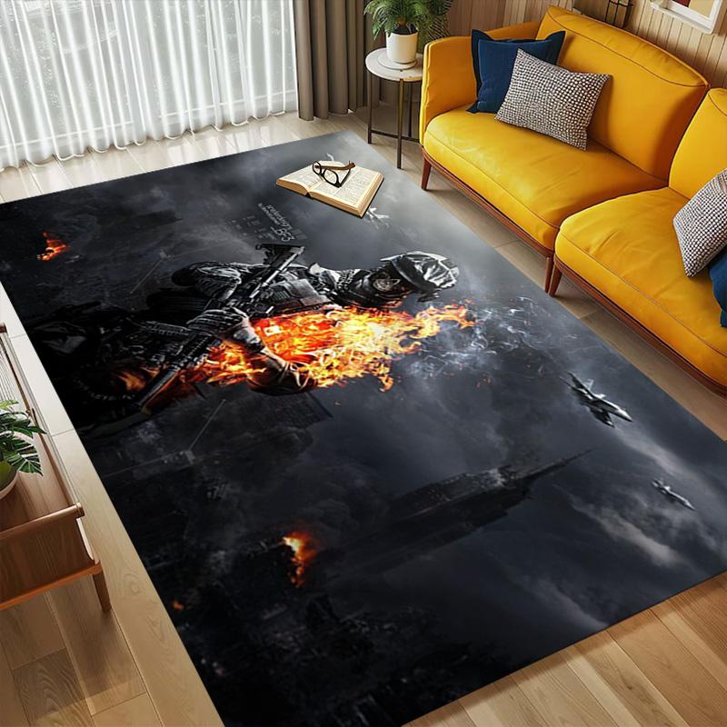 Warrior Fire Living Room Nonslip Area Rug Soft Carpet For Bedroom Game Playroom Sofa Office Home Decor Doormat Christmas Gift C9291692