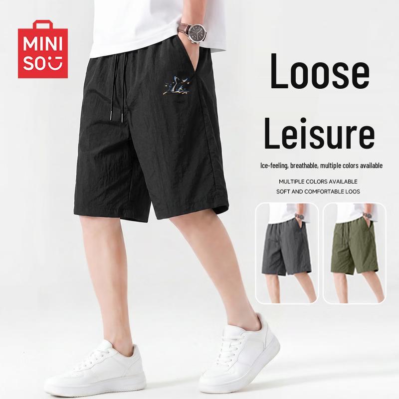 MINISO Men's Trendy Quick-Dry Summer Sport Shorts