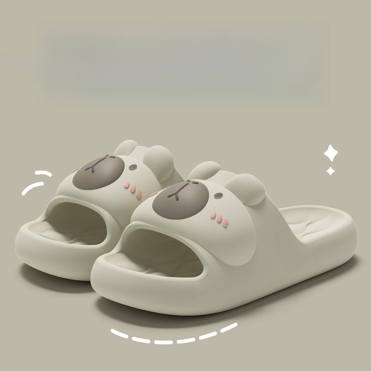 

Тапочки для женского дома, для ванной комнаты в помещении, душа, противоскользящие прохладные тапочки для мужчин, лето 34-35 белый