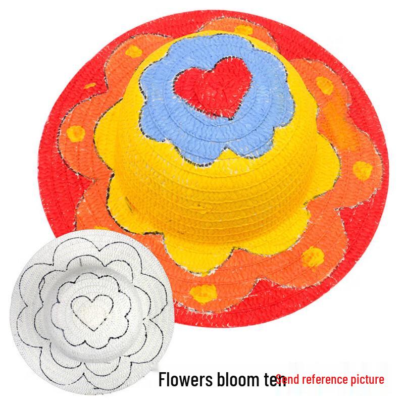 

Children s DIY Painting Straw Hat Kit One Size