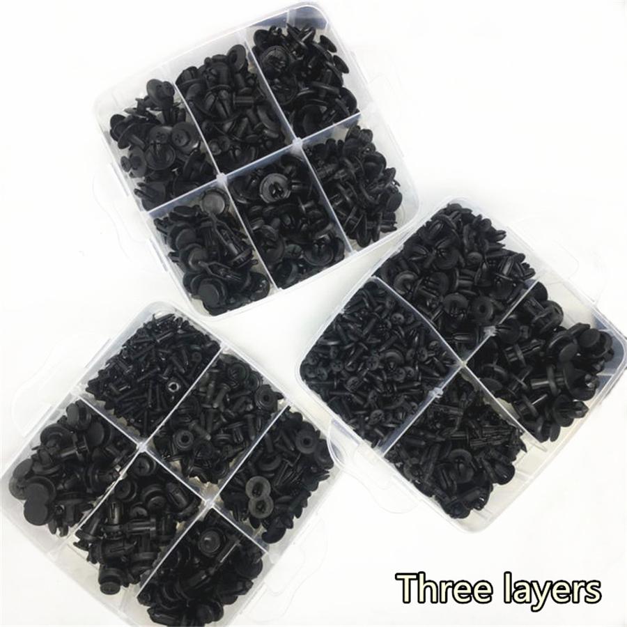 630 Pcs. Car Body Rivets, Door Panel Latches, Clips, 16 Sizes