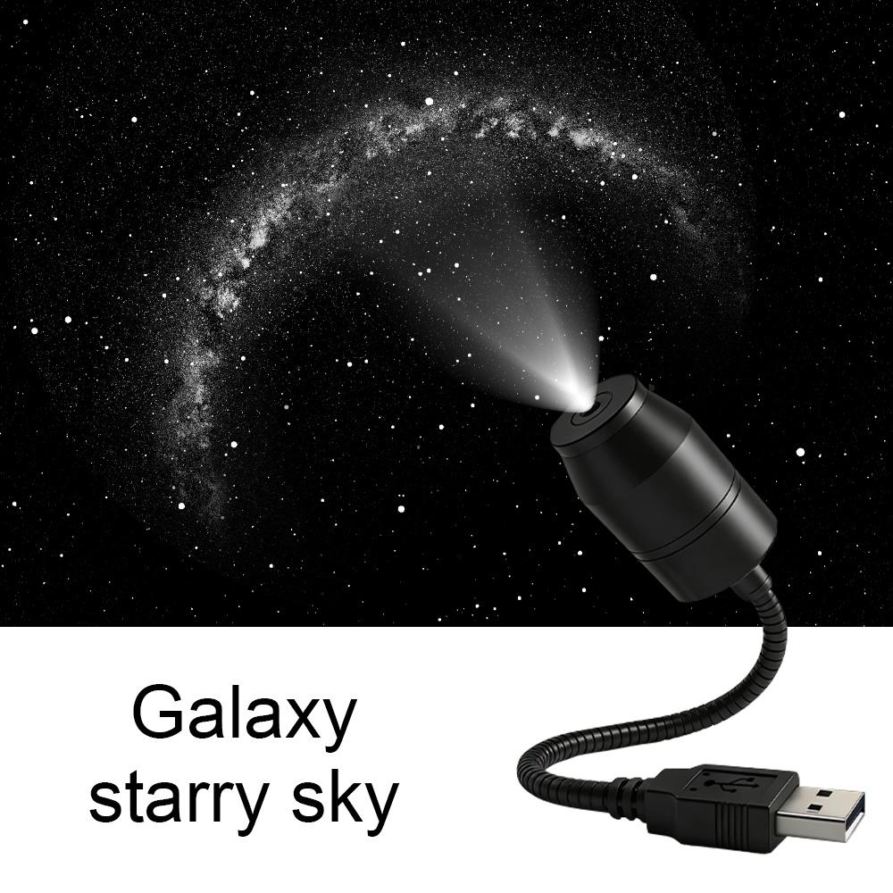 Car mounted starry sky top projection light, car interior LED ambient light, USB modified decoration, starry sky wireless night