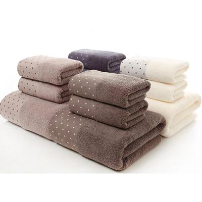 3 teile/satz Volle Baumwolle Dot Handtuch Bad Handtuch Weiche Wasser Absorption Flauschigen Handtücher Set