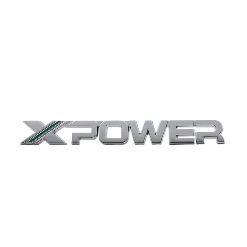 1Pc Car Styling X XPOWER Car Hood Fender Trunk Rear Bonnet Nameplate Decal Emblem Badge Sticker for 5 6 ZS EV GS 350 360 HS EZS