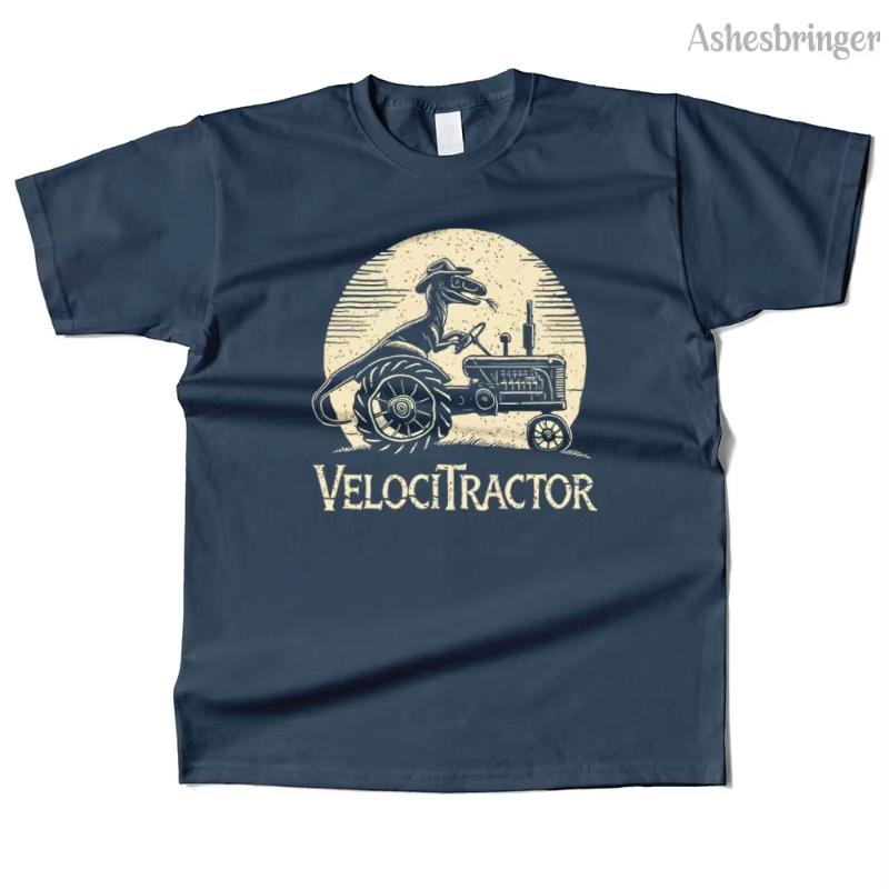 2025 Mens Cotton VelociTractor Graphic T Shirt Street Casual Style Tee for Men and Women Oversize Clothing Tops Short Sleeve Tee