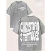 The CHRISTIAN & TATTOOED John 7:24 Pattern Printed Street Style Washed T-Shirt, Weighing, from The Orca BBB Brand, Is Ideal for Casual Outings