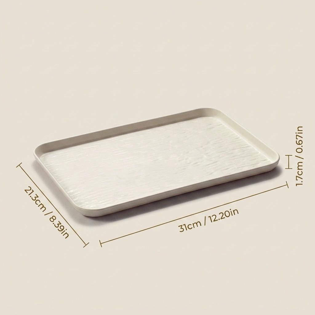 Rectangular Plastic Vanity Tray Bathroom Organizer Perfume Tray Stackable Makeup Organizer Cosmetic Storage Box Desk Accessories