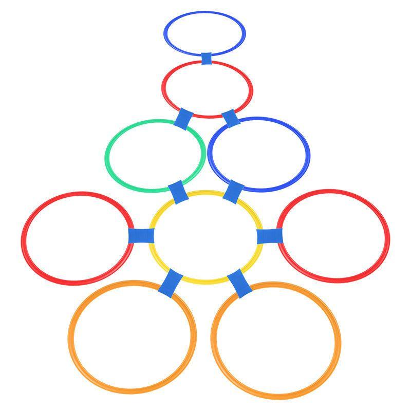 Kindergarten Kids Hopscotch Jumping Plaid Jumping Circle Ring Physical Fitness Agility Training Ring Sensory Training Sports Equipment Toys