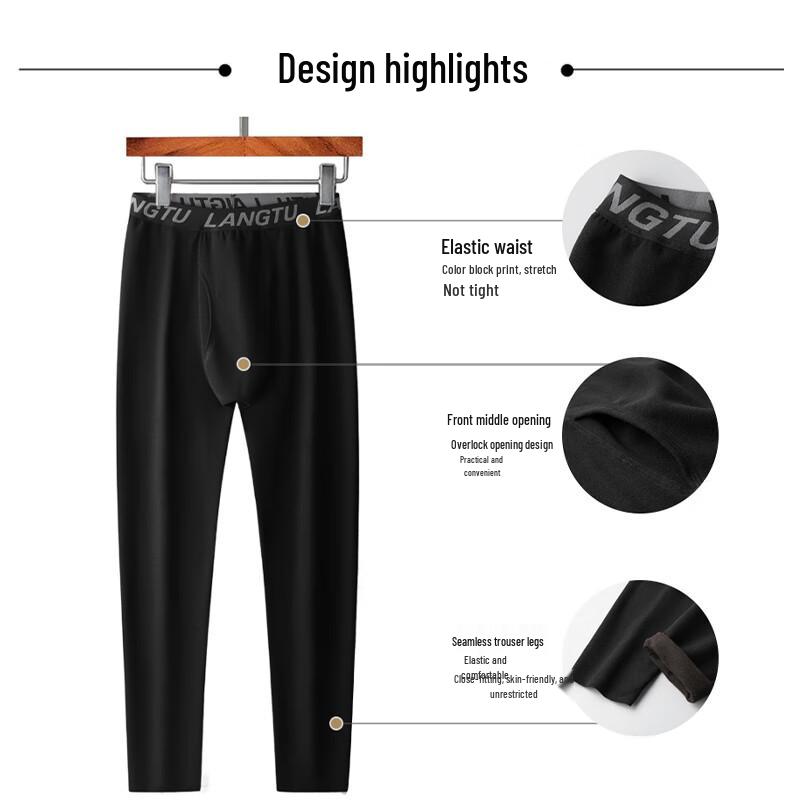 Dibinze Men's Plus Size German Velvet Thermal Pants