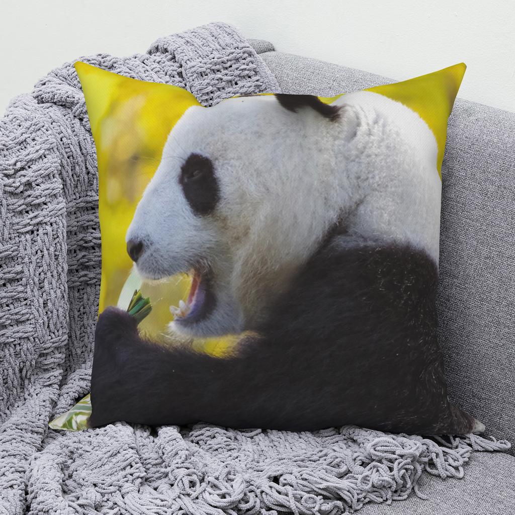 Cute Panda Animal Pattern Cushion Cover for Home Living Room Sofa Bedroom Decoration Square Pillow Cover