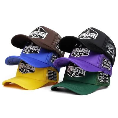 Nowe Haftowane Litery Czapki Baseballowe Nowe Unisex Hip Hop Oddychające Personalizowane Osłony Przeciwsłoneczne Siatkowe Wszechstronne Street Fashion Czapki Truckerki