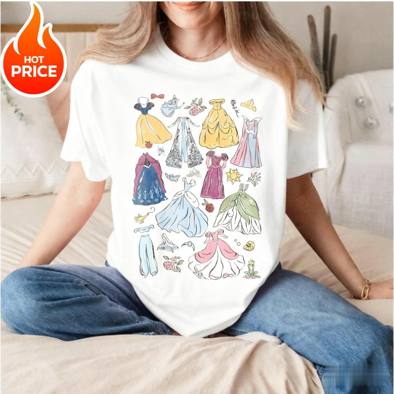 2026 Summer Princess Graphic Tshirt Unisex Unisex Fashion Cotton Quality Casual Loose Short Sleeve Classic Unisex