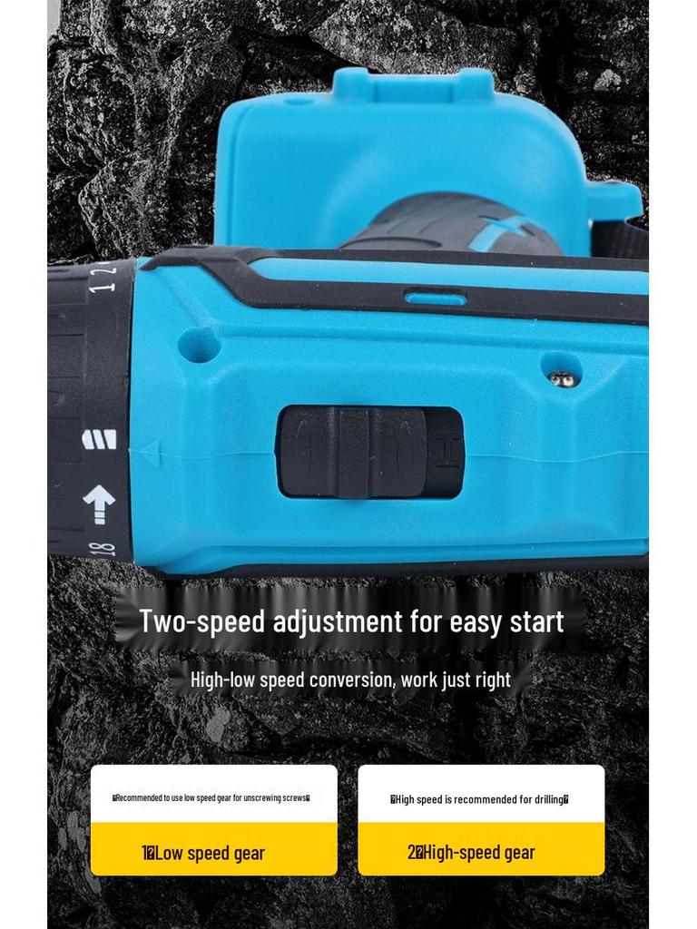 Cross-border Electric Impact Lithium Battery Drill for Household and Industrial Use
