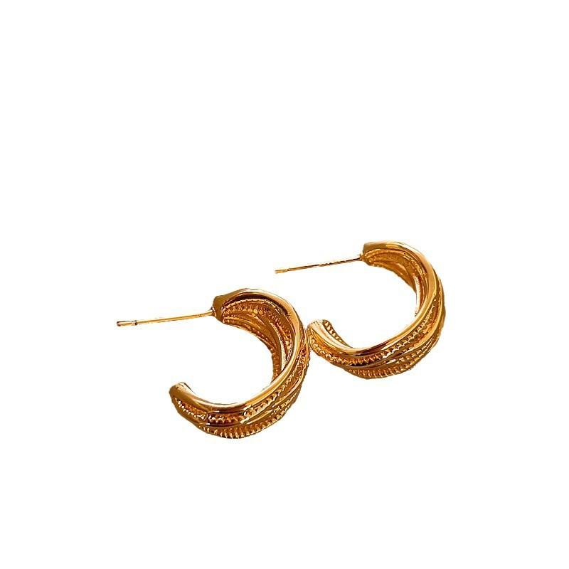 Multi-layer C-ring Earrings Are Feminine, Versatile, Light, Luxurious and High-end Earrings