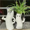 Ästhetische Smiley-Gesicht Keramikvase, Niedliche Kreative Heimdeko Blumenvase für Wohnzimmer & Tischdekoration