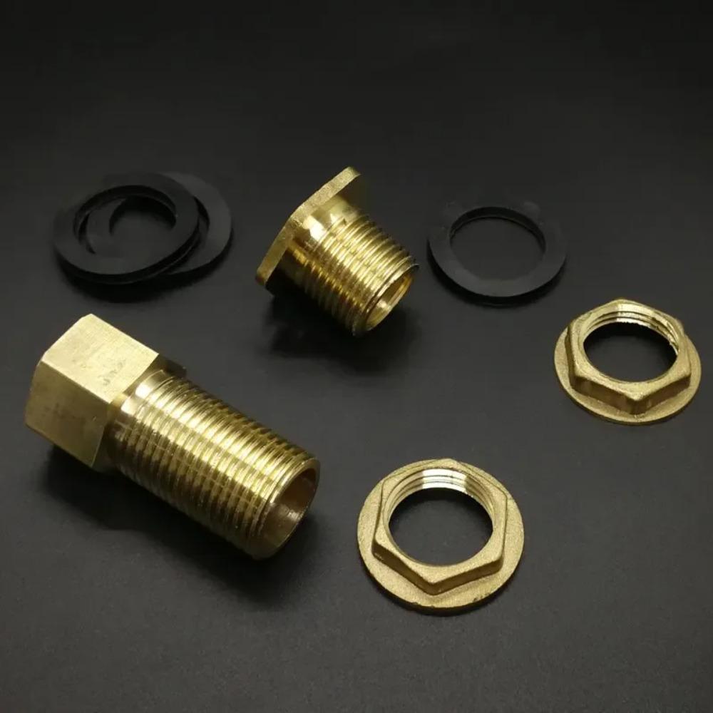 Various 1/2" 3/4" 1" BSP Male Brass Water Tank Bulkhead Pipe Fitting Connector Coupler Adapter Home Garden Hole Drainer
