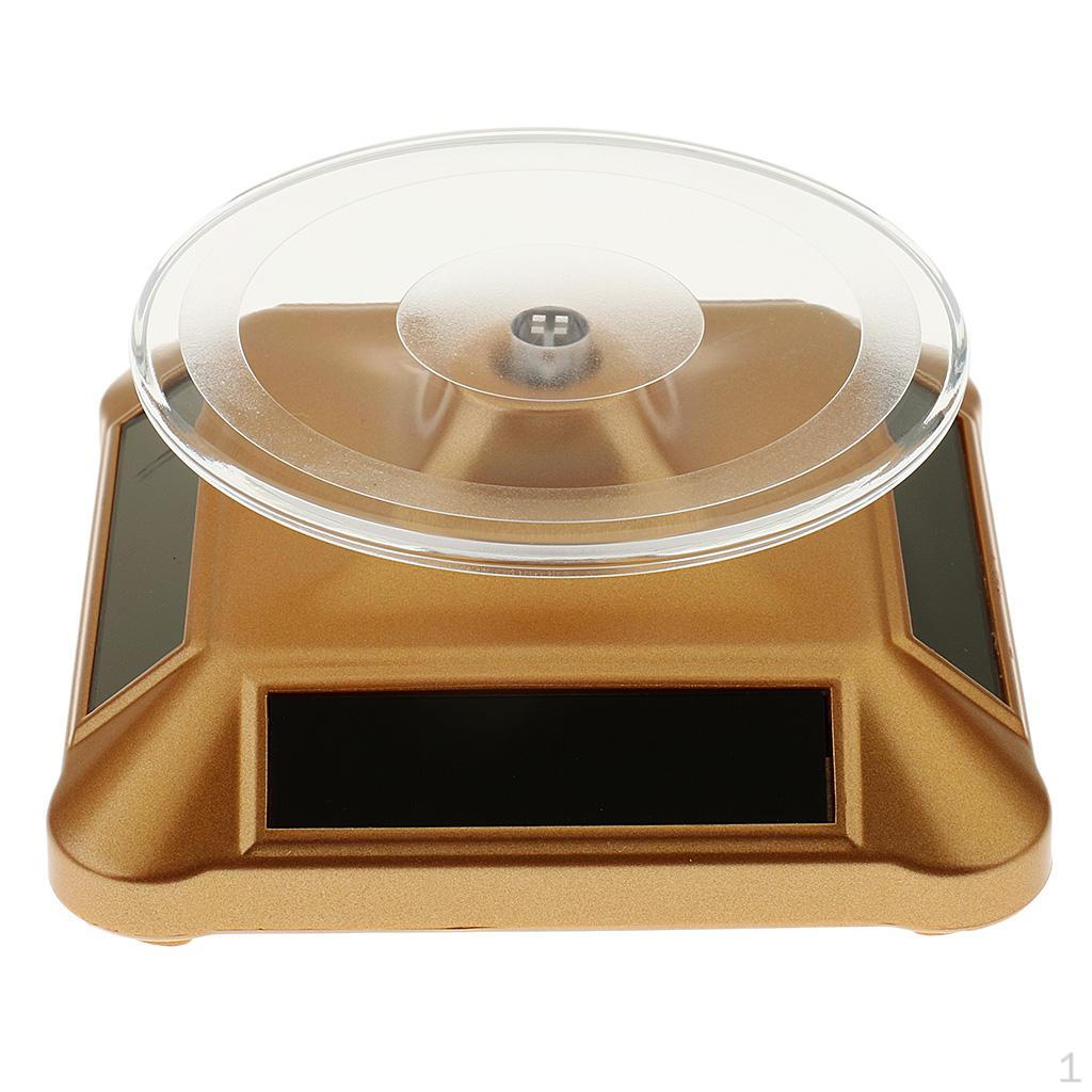 1Pc Solar 360° Rotating Showcase Jewellery Eyeglass Display Stand for Retail