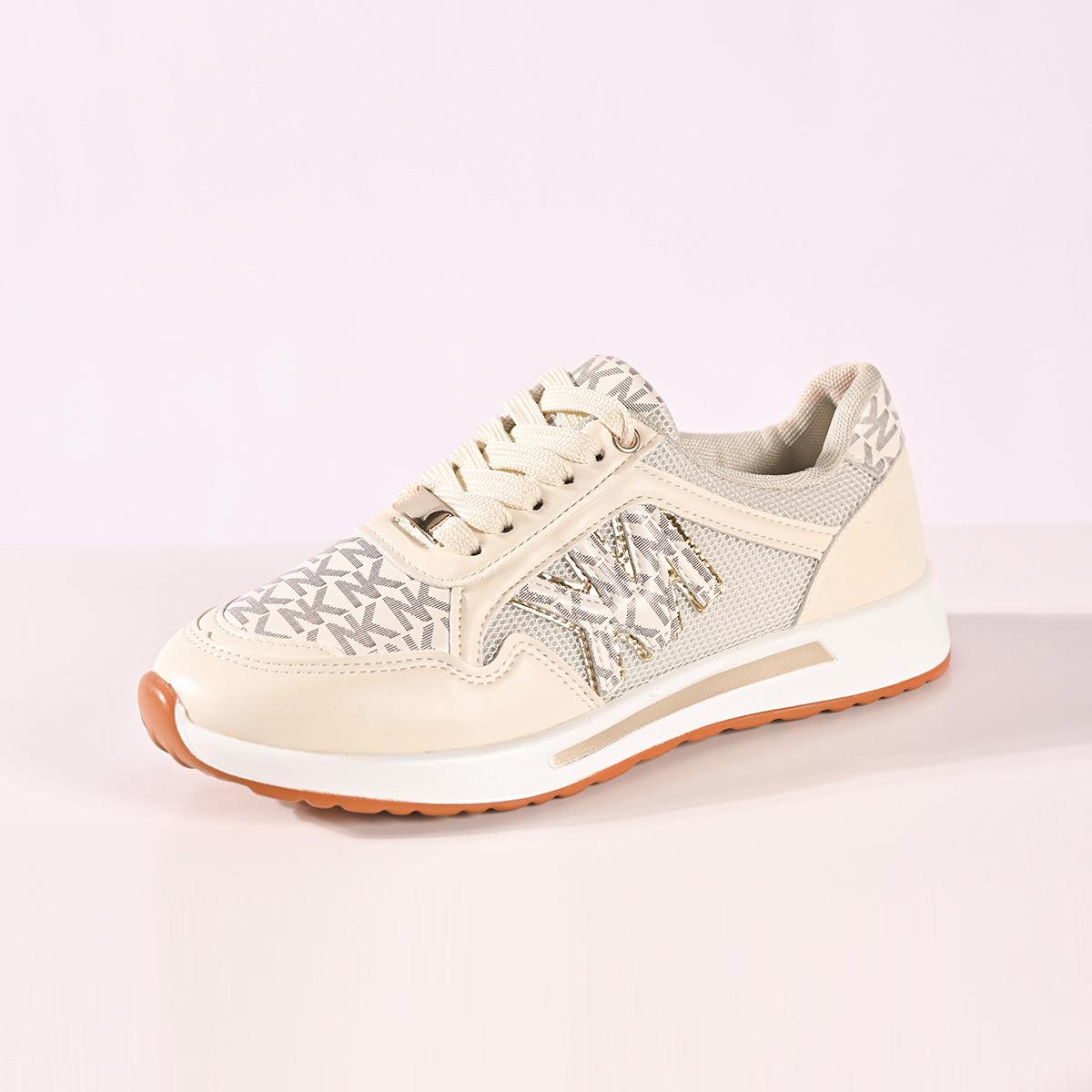 

Женская обувь большого размера на платформе, осень 2024, новые повседневные спортивные туфли с круглым носком и неглубокой шнуровкой 43