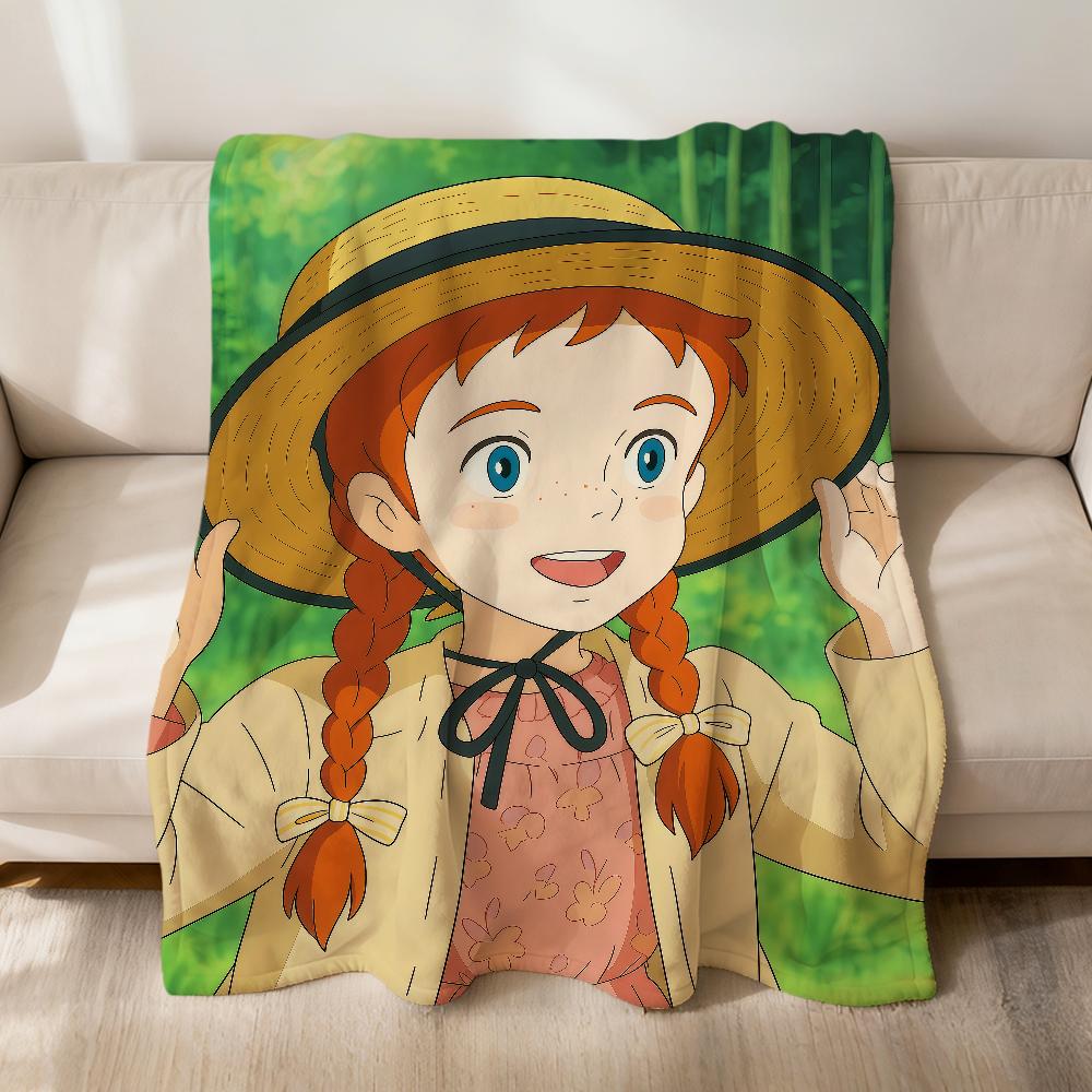 Classic Anime A-anne Of Green Gables Flannel Soft Warm Plush Blanket Sofa Living Room Pet Hogar Bedroom Gift Home Car Portable