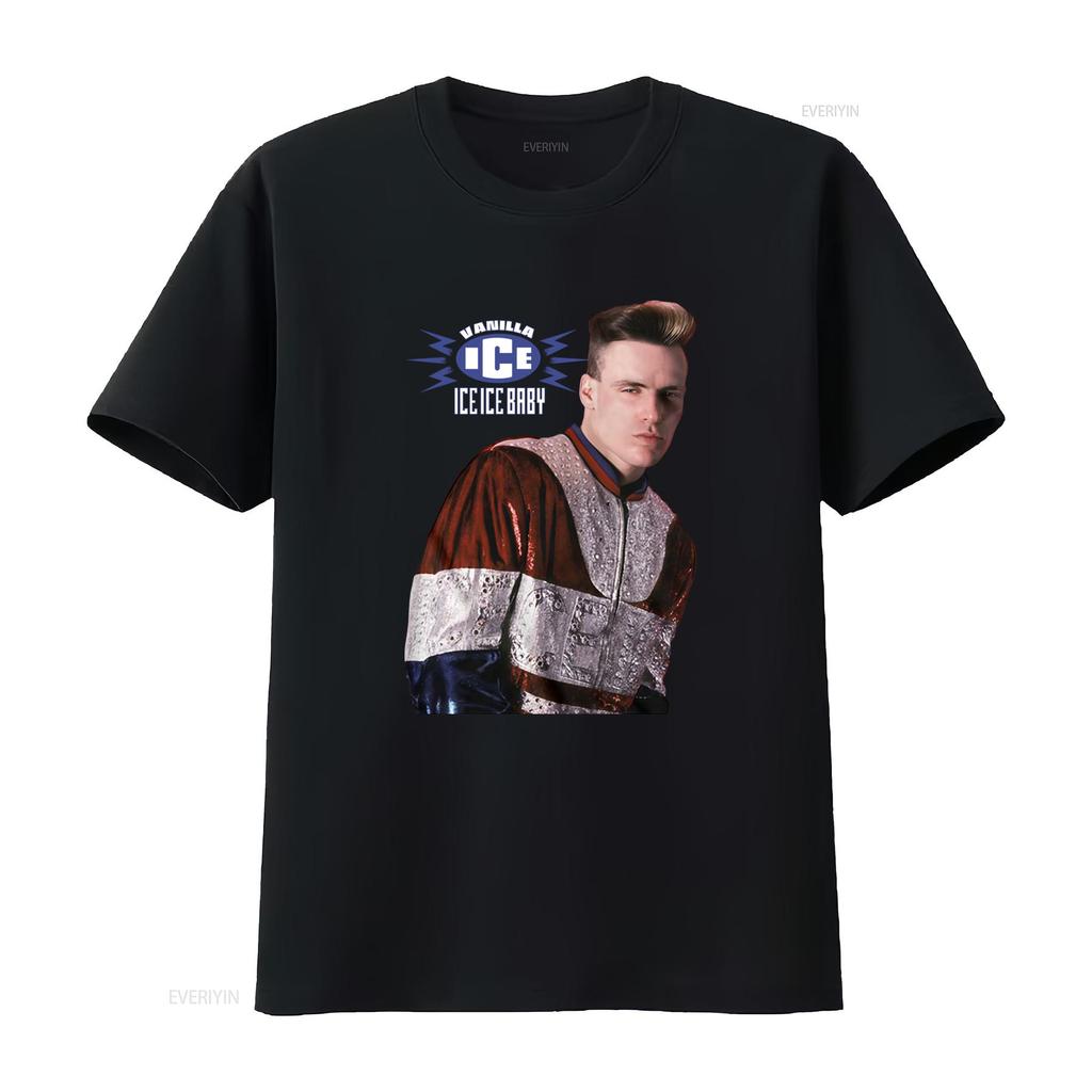 Vanilla Ice Baby Single Cover Mens T Shirt Iib Rapper Hip Hop Pop Music  vintage Washed fashion Soft graphic Versatile homme