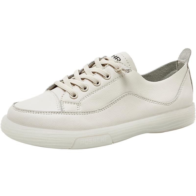 ZHR Women s Genuine Leather Lace-Free Casual Sneakers A75 35