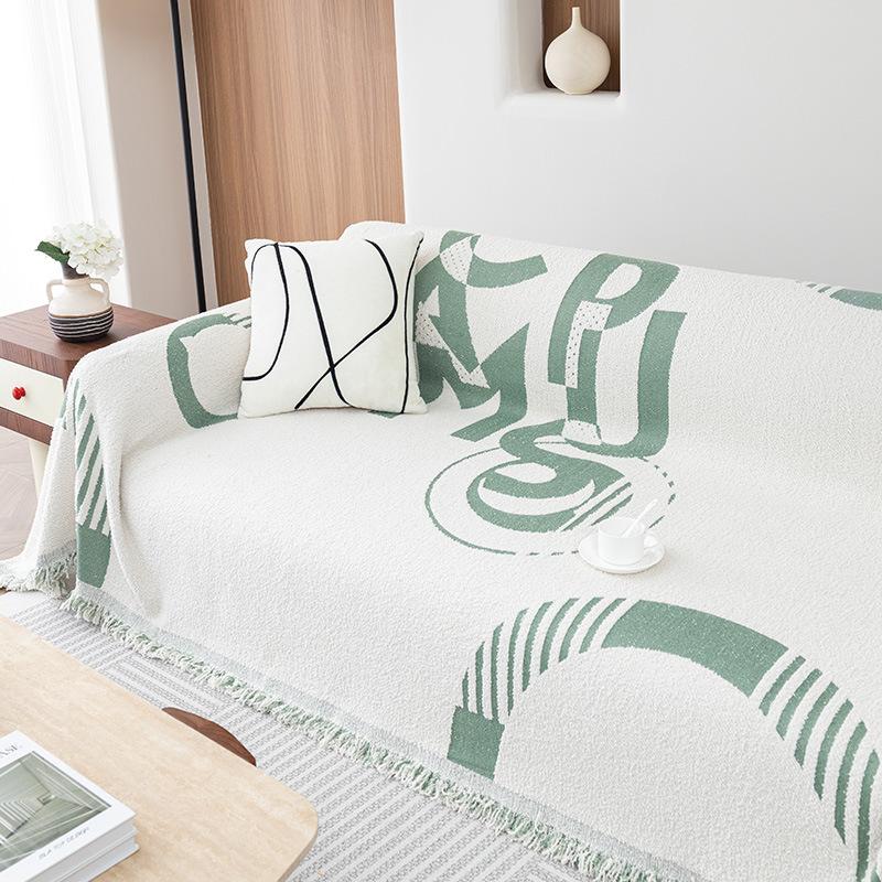 Modern Simple Four Seasons Universal Sofa Towel Retro All-Inclusive Non-Slip Cushion Chenille Living Room Sofa Cushion Cover Cloth